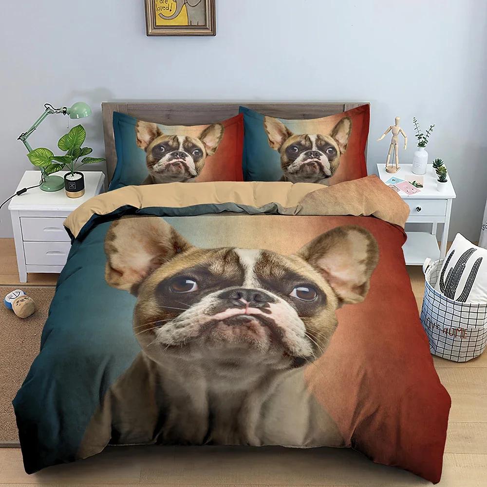 

Cute Dog Animals Pattern Comfortable Duvet Quilt Cover Pillowcase Bedding Set Children Bedroom Decoration Home Textile 70x133cm 2pcs