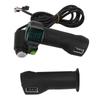 One Pair Electric Bike Throttle Handlebar with Big Head Lock Blue Screen 12V To 99V Bike Throttle Grip for Riding
