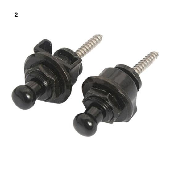 2 Peças Anti-Derrapantes Travas de Fixação de Correia Acessórios de Botão para Guitarra Elétrica Baixo