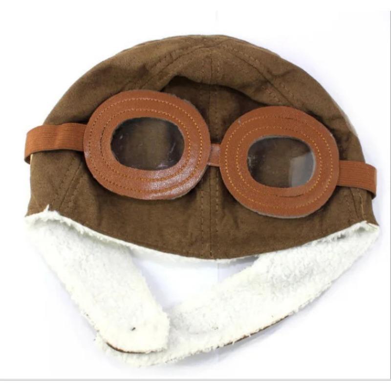 New Fashion Hats Child Pilot Aviator Hat Earmuffs Beanies Kids Autumn Winter Warm Earflap Ear Protection Cap Child Accessories
