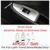 Car Inner Door Armrest Window Lift Button Control Panel Cover Trim Stainless Steel Accessories For Chevrolet Malibu 2016 -