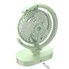 USB Desk Fan Rechargeable Quiet Small Portable Desktop Table Fan with Light for Home Travel
