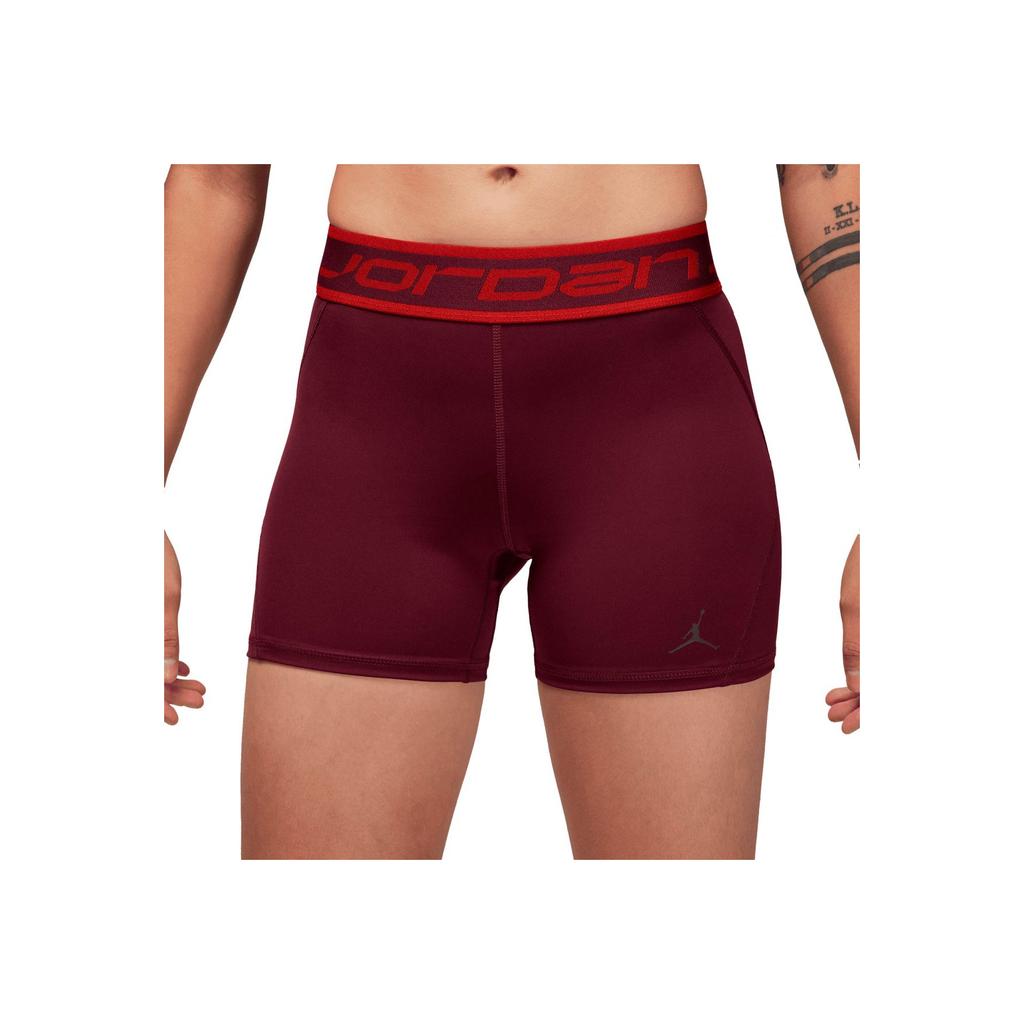 Jordan Sport Color Block Letter Print High Waist Sports Shorts Women Shorts Night-Red FB4623-681