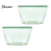 Kitchen Organization Bags with Label Area 2PCS Silicone Food Storage for Kitchen, Double Seal Closure Easy Clean Pantry Bags, Reusable Leakproof