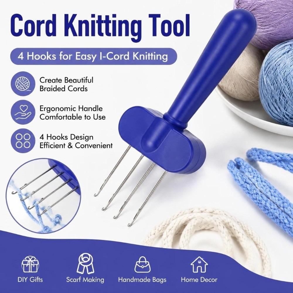 Manual Operation Latch Hook Tool ABS Knitting Edging Tool Practical Cord Knitting Tool Home