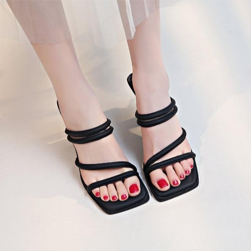 2026 Large Size Women's High Heel Slippers Nightclub Faionable Pink Outdoor Wear Casual High-heeled Shoes