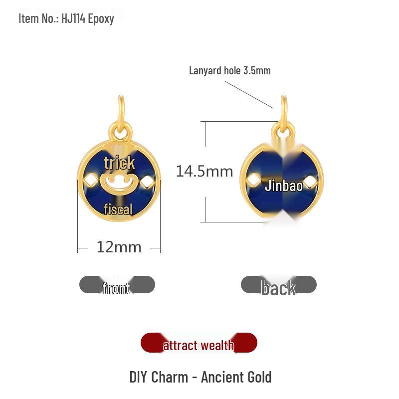 

Подвеска-шарм из песочного золота 2021: Аксессуар для ожерелья ручной работы, сделанный своими руками, для богатства, удачи, радости и счастья