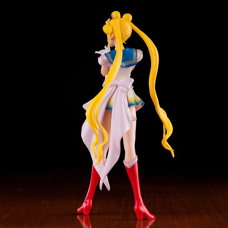 23cm Anime Sailor Moon Action Figure Doll Princess Serenity Cake Ornaments Collection PVC Tsukino Usagi Figure Model Toys Gifts