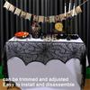 Halloween Decoration Cobweb Table Runner Tablecloth, Mantel Scarf Cover for Halloween Party