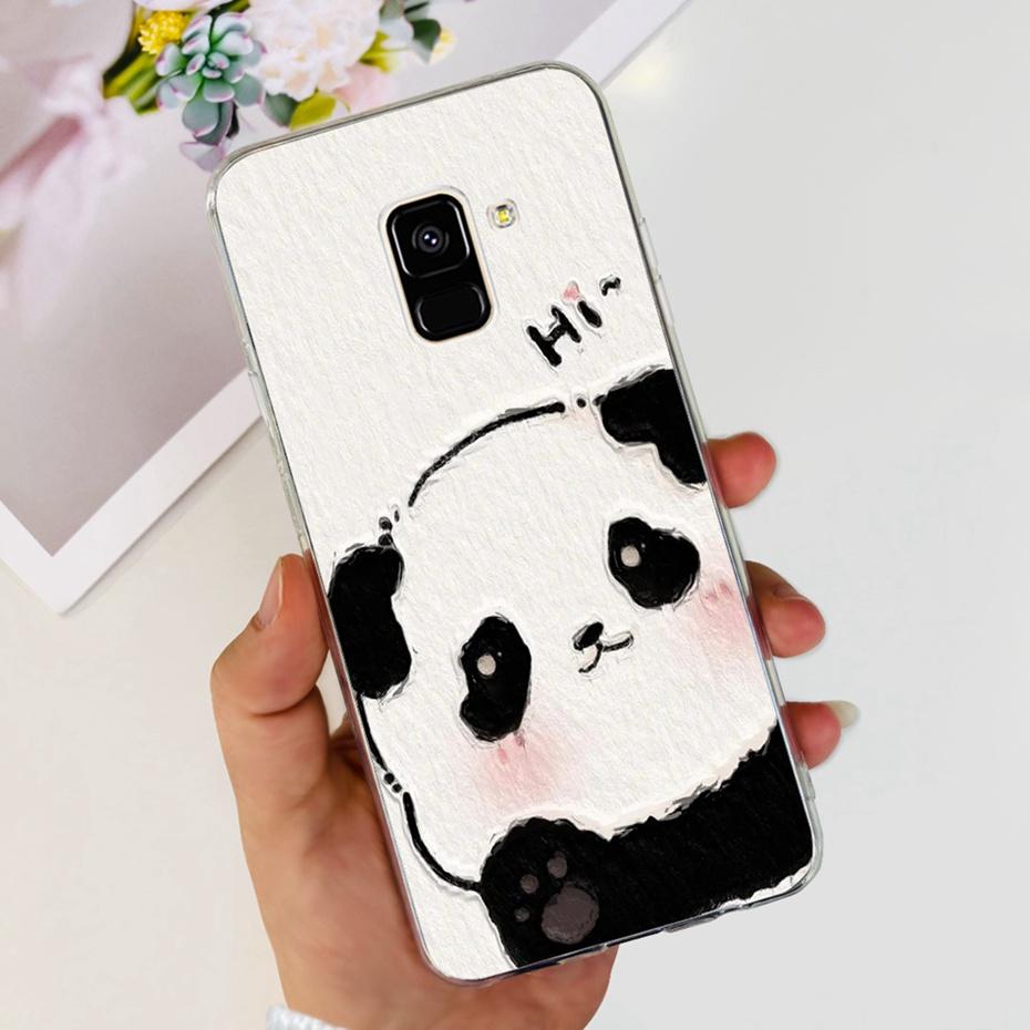 Schöne Hülle mit Aufdruck für Samsung Galaxy A8 (2018) / A8+ (2018) Weiche Silikon-TPU-Rückabdeckung für Samsung A8 A 8 Plus Handyhüllen