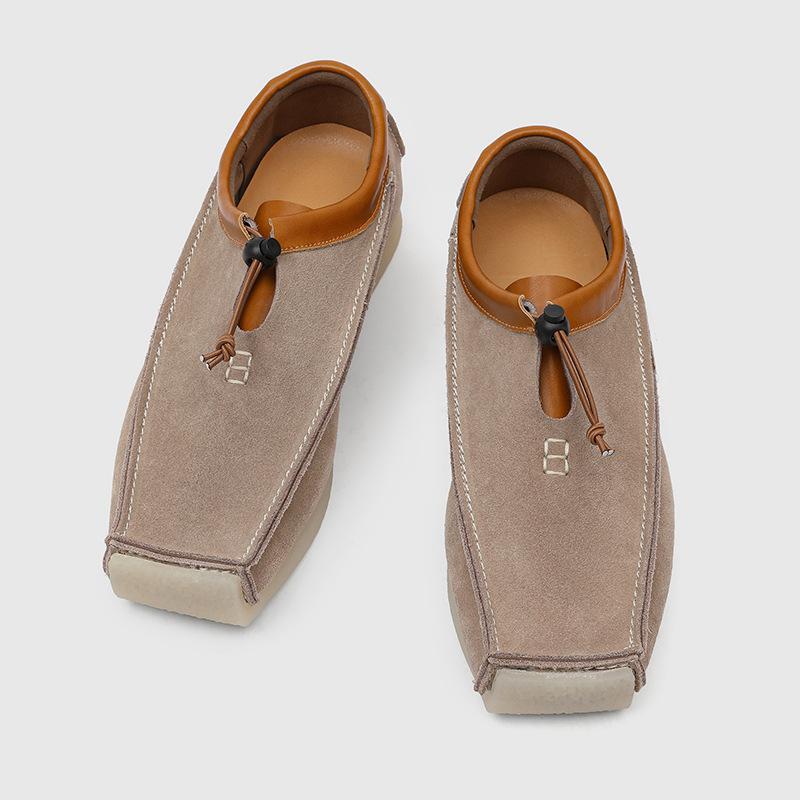 Loafers Casual Small From Fashion Lazy One Pedal Galoshes Beige-K