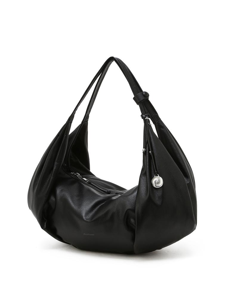 Jillstuart Acc [Charm Included][Swing] Leather Swing Hobo Shoulder Bag S Black