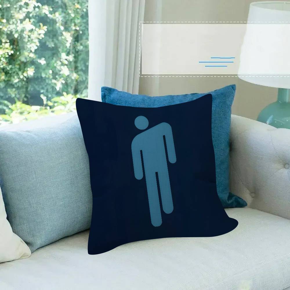 Singer Billie Eilish album Pillowcase toon Gift Cushion Cover Bedroom Home Sofa Chair Seat Decor pillow case