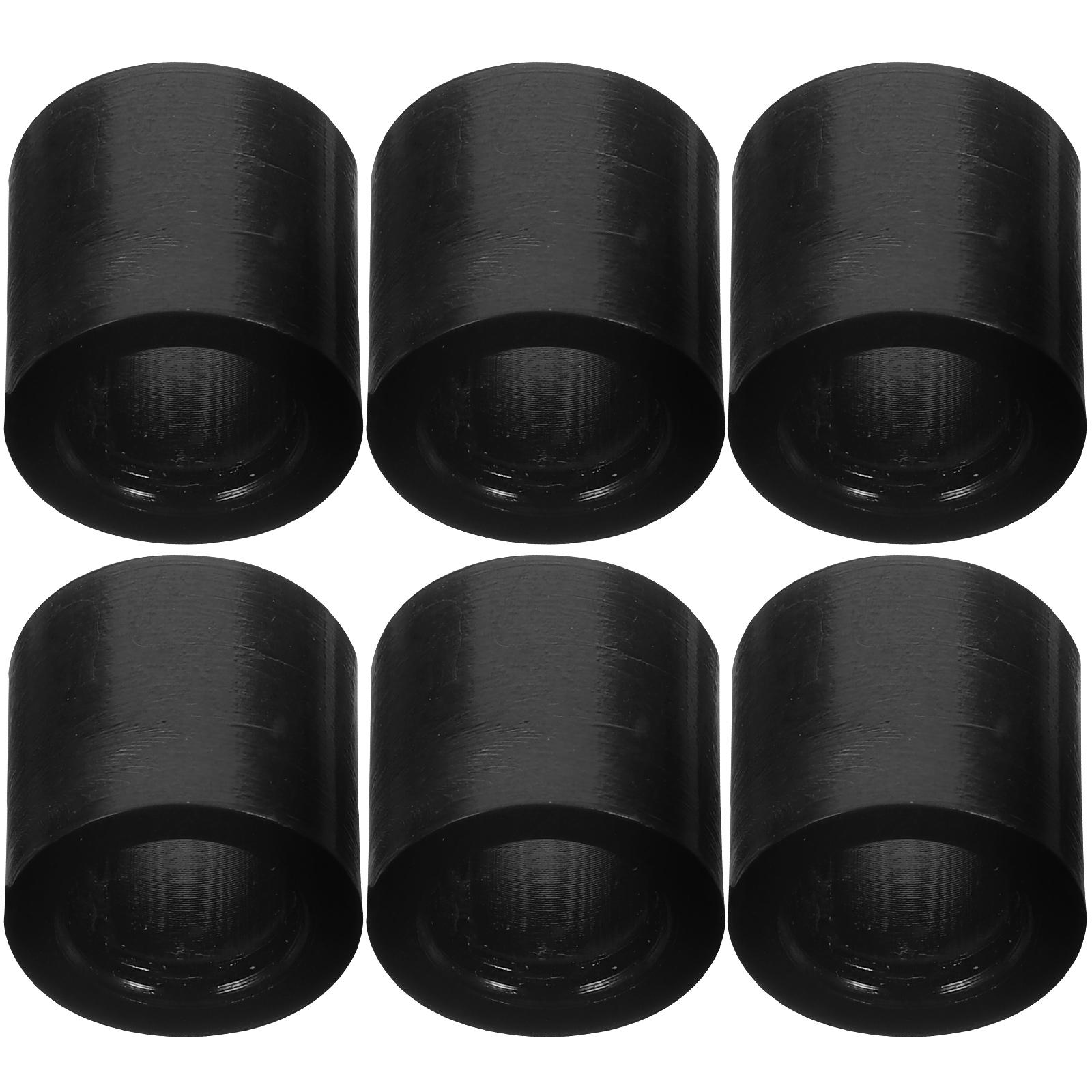 

6pcs Replaceable Pool Cue Ferrules Protective Cover For Stick Accessories Plastic Hoops Cue Stick Parts Replacement Pool Cue чорний