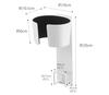 Yamazaki Magnetic Hair Dryer Holder, White, Approx. W10 x D10.5 x H20cm, Tower, Keeps Cords Neat and Organized, 5391