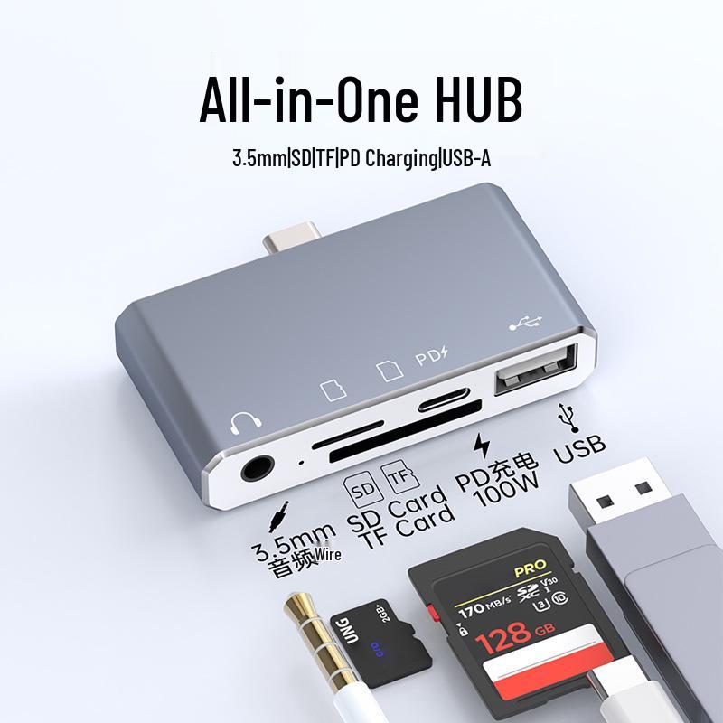 Multi-Function Type-C Card Reader Adapter for Phone/Tablet - 3-in-1 Hub Multi-function Card Reader
