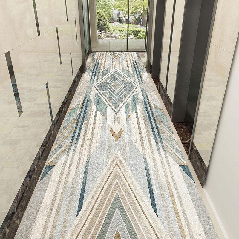 Nowoczesny Dywanik na Długi Korytarz w Stylu Lekki Luksus Antypoślizgowy i Wchłaniający Wodę Mata na Schody Prosty Dywanik na Przejście Możliwość Dostosowania
