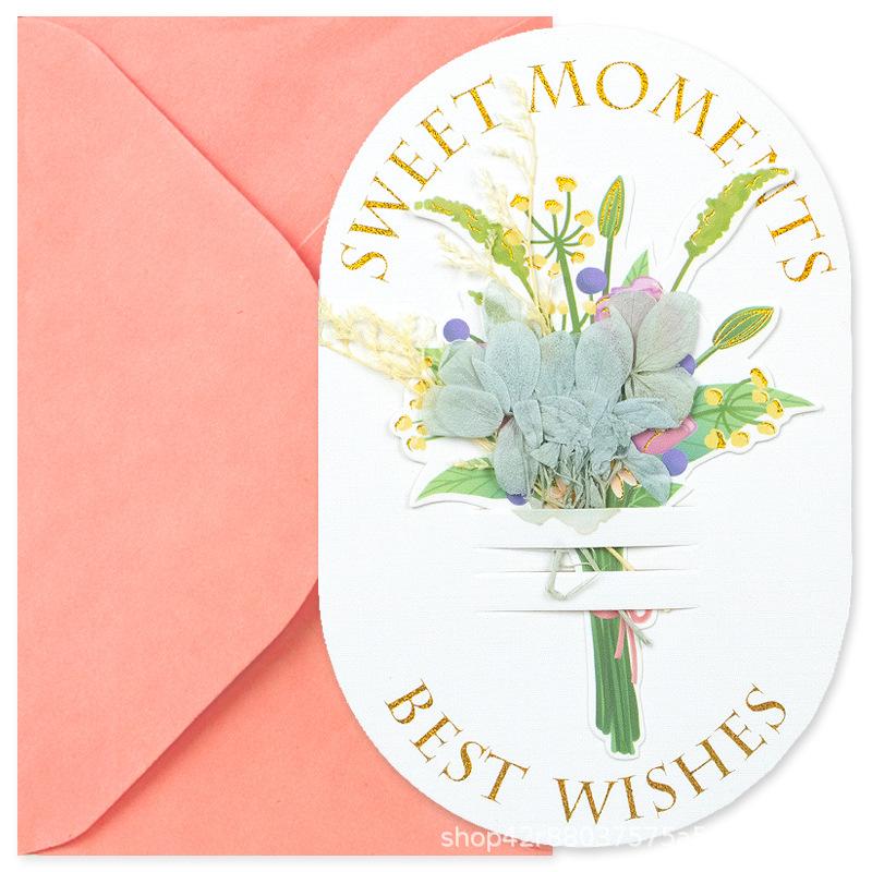 

1 шт. Подарочные открытки с цветами, новогодний подарок для семьи, праздник, День святого Валентина, для влюбленных, рождественские деловые принадлежности, открытки с благодарностью оранжевый