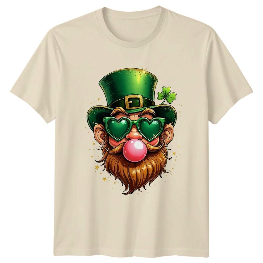 Cool Leprechaun Blowing Bubble Gum TShirt St Patricks Day Gift For Him And Her