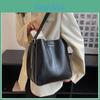 Large Capacity Stylish Commuter Women's Shoulder Bag Pu Leather Bucket Bag For Women