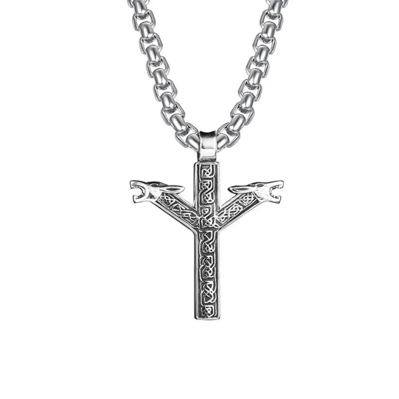 Meier Men s bone pendant streetwear hip hop vintage punk viking amulet necklace