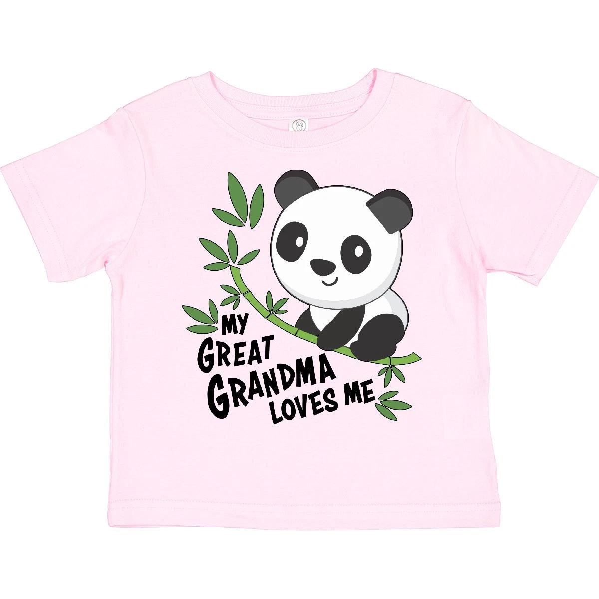 Inktastic My Great Grandma Loves Me- Cute Panda Toddler T-Shirt Family Kid Child 100