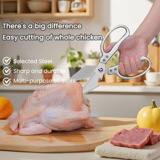 Kitchen Shears Heavy Duty Kitchen Scissors Stainless Steel Meat Cutting Shears Multifunctional Cutting Tools for Poultry Fish Meat Bone