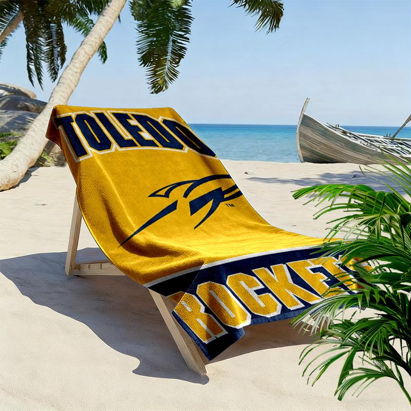 Toledo Rockets Print Beach Towel, Large Soft Quick Dry Towel for Beach Camping Swimming