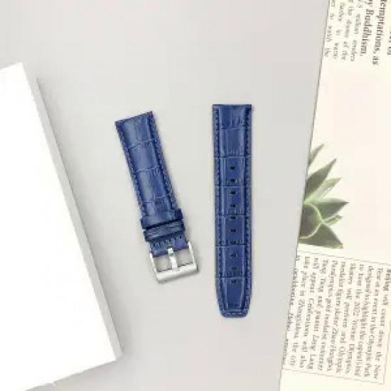 

Кожаные ремешки для часов 20 мм 22 мм, совместимые с часами Samsung Galaxy Watch 46 мм, Galaxy Watch 3 45 мм, Gear S3 Frontier/Classic, Huawei Watch GT Huawei Watt4 Pro(48mm) синий