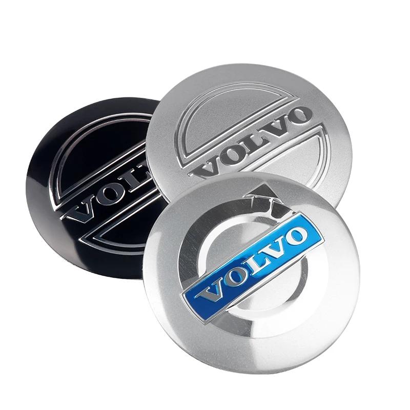 56MM 4Pcs Car Logo Wheel Hub Center Sticker Accessories For Volvo ES90 EC40 EX40 EM90 XC90 V90 V60 XC60 V40 S80 S60 S90 C40 XC40