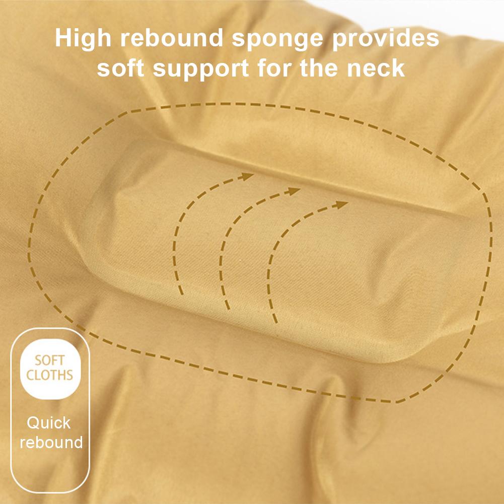 Camping Inflatable Pillow Comfortable Automatic Ultralight Sponge Ergonomic Outdoor Travel Sleeping Pillow for Car Office Siesta