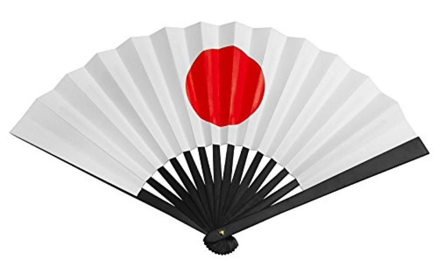 

Ogata Honor of the Iron White with Red Hinomaru 8 Sword, Warrior, Fan, (Sun Flag), inches, TS-W/Hinomaru