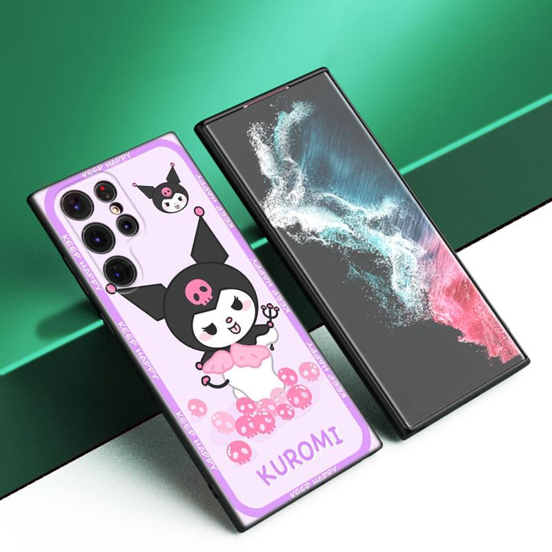 

Силиконовый чехол Kuromi Melody Black для Samsung Galaxy S23 S21 S20 FE S24 S22 Ultra S10E S10 S9 S8 Plus Samsung S24 Ultra