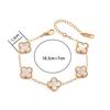High-quality 13mm Four-leaf Clover Shell Bracelet Colorfast Plating Women's Bangle