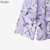 ZANZEA Women Long Sleeve Blouse and Long Skirts Floral Print Two Piece Suit Sets
