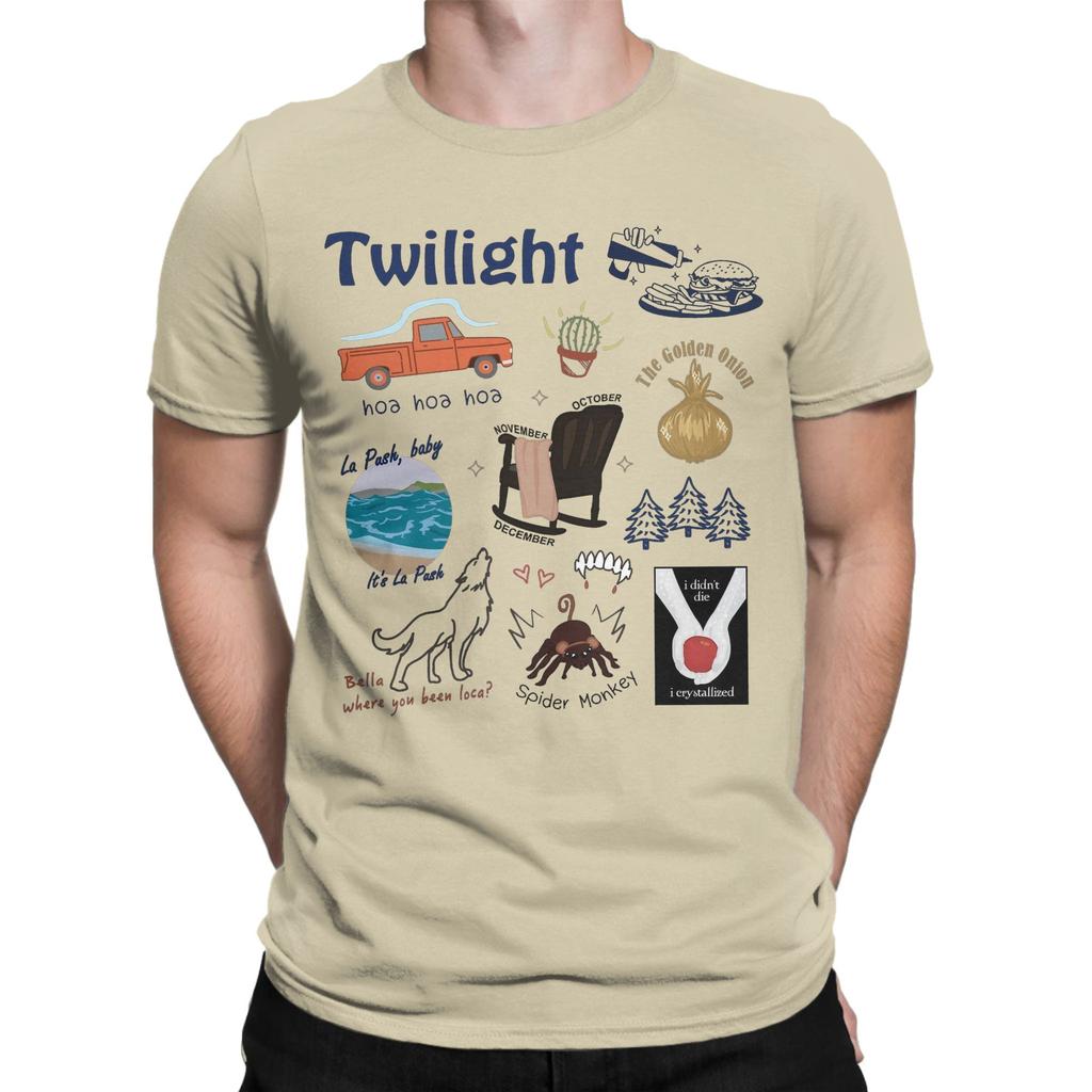 Twilight Movie Things Edward Cullen T-Shirt Men  Vintage Pure Cotton Tees Crew Neck Short Sleeve T Shirts Birthday Gift Clothing