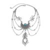 Braccialetto con catena in metallo con nappa a foglia di piuma vintage per donne e ragazze, bracciale punk bohemien