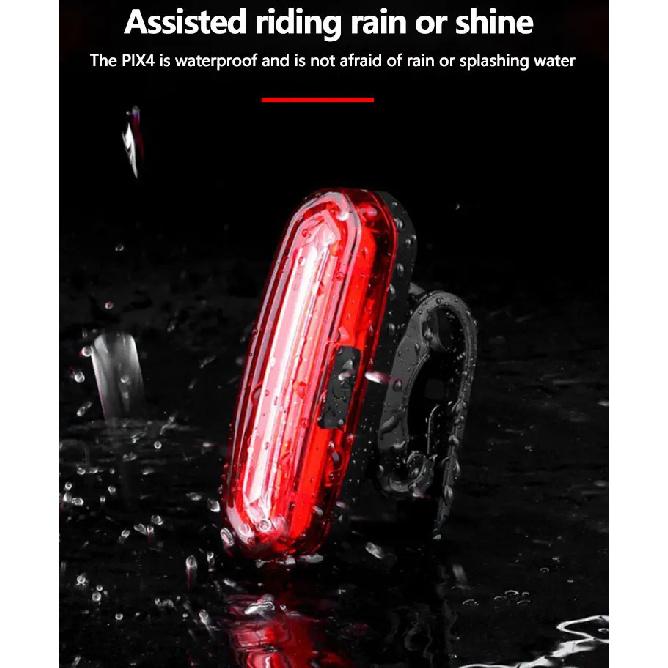 MTB Road Bike Rear Light USB Rechargeable LED Bike Tail Light Easy to Install Bicycle Warning Taillights for Night Riding Safety