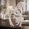 1-Piece Abstract Horse-Shaped Statue with Smooth Curves That Capture the Galloping Movement of the Horse, Creating a Dynamic and Elegant Feel.