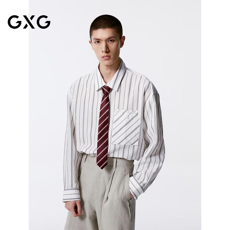 

GXG Men s Striped Lapel Long Sleeve Shirt 180 XL