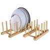 Kitchen Storage Rack Bamboo Anti-skid Plate Pot Lid Dish Bowl Drying Holder Organization Cutting Board Drainage Stand