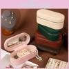 Jewelry Storage Box Pu Material With Mirror For Travel And Gifting