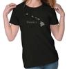 Hawaii State Islands Map Travel Souvenir Womens Top Junior Graphic Tee
