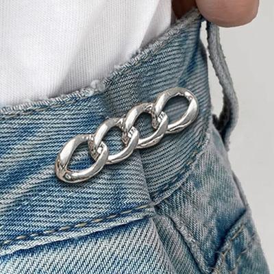 1/2 Stück Damenbekleidung Brosche Set Glatte Kettenbroschen für Damen Reversnadel Taillenverengungsnadel Taillenschnalle DIY-Zubehör