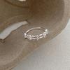 S999 Sterling Silber Zirkon Doppel-Schicht-Ring - Elegant, Vielseitig & Verstellbares Offenes Finger Design für Damen mit Hochwertigem Glanz.