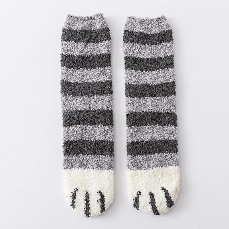 Winter Lamm Kawaii Cartoon Socken für Damen Niedliches 3D Hunde Katzen Pfotenmuster Fleece Warm Verdicken Lustige Plüschsocken Zuhause Boden Schlafen