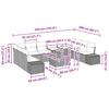 Garden Sofa Set with Cushions 11 Pcs Beige and Light Grey