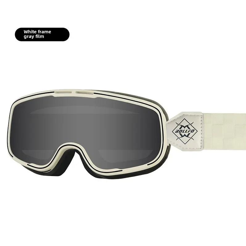 Gogle motocyklowe retro z powłoką przeciwmgielną, krótkowzroczność, okulary Harley, szyba przednia, pyłoszczelne, okulary Harley na każdą pogodę