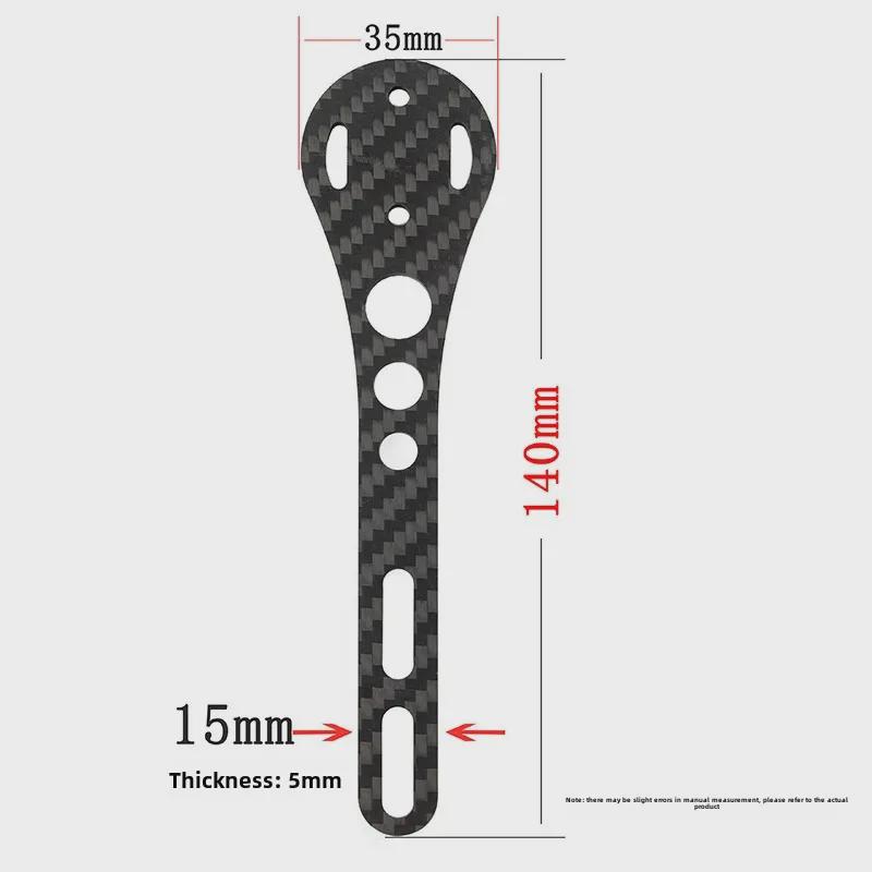 Stojak rowerowy z włókna węglowego z jednoczęściowym wspornikiem przedłużającym i akcesorium reflektora podwieszanego