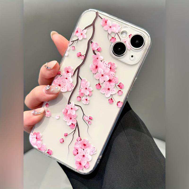 A plum flower graphic phone case for iPhone 15 14 13 12 11 x XR Xs SE2 SE 8 7 plus pro Max TPU Back Cove